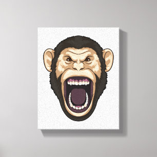 Toile Singe avec poils noirs