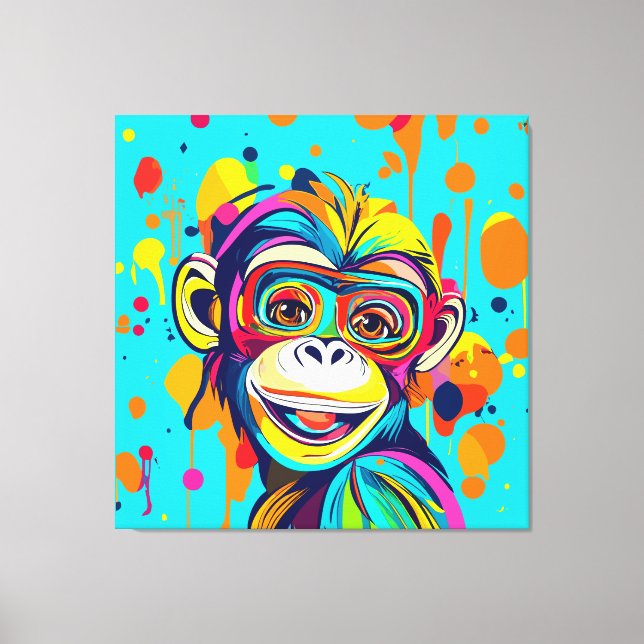 Toile Singe souriant (Recto)