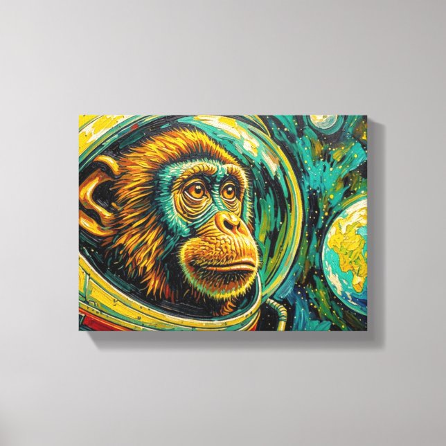 TOILE SINGES DANS L'ESPACE-5 (Recto)