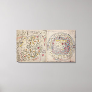 Toile Sino carte coréenne du monde