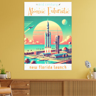 Toile Site de lancement New Florida Futuriste Atomique