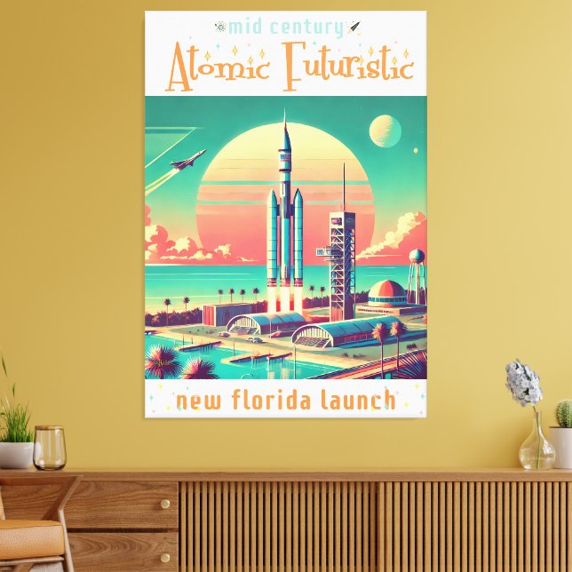 Toile Site de lancement New Florida Futuriste Atomique (Insitu(Salon))