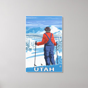 Toile Skier AdmiringUtah