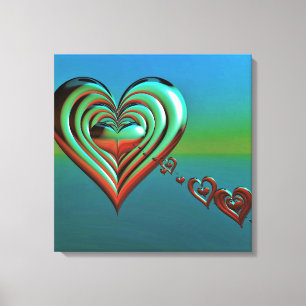 Toile Sky High Hearts