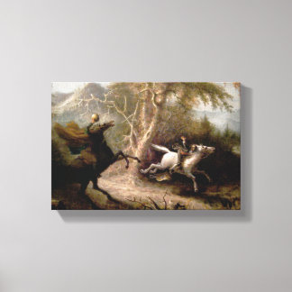 Toile Sleepy Hollow Horseman sans tête encadré