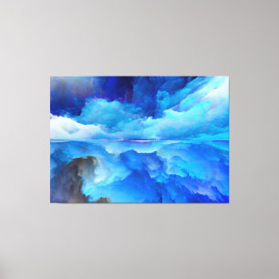 Toile SlipperyJoe's abstrait nuage artwork coloré surr