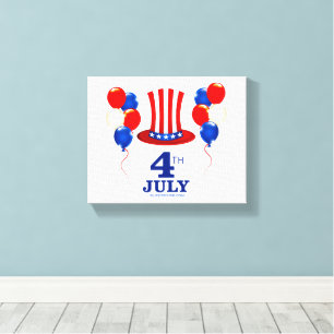 Toile SlipperyJoe's fête d'indépendance du 4 juillet cla