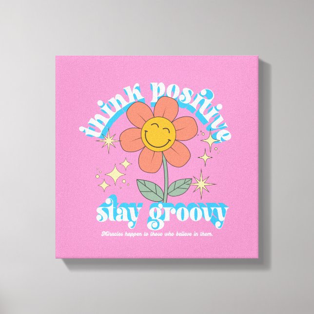 Toile Slogan Super pour un séjour positif (Recto)