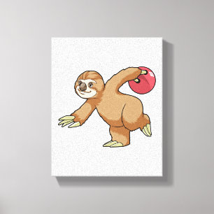 Toile Sloth at Bowling avec Bowling ball