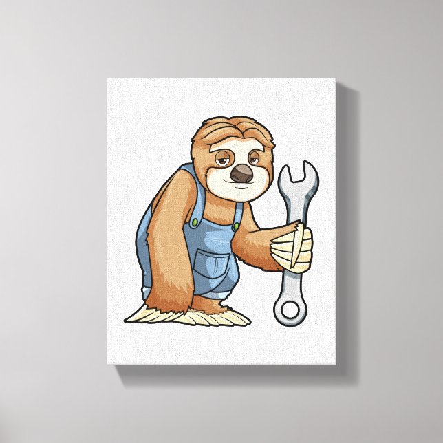Toile Sloth comme artisan avec clé (Recto)