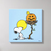 Snoopy & Bois Nid Avec Jack O'Lantern