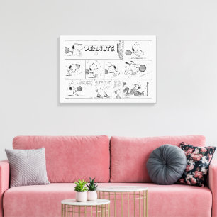 Toile Snoopy Joue Au Tennis