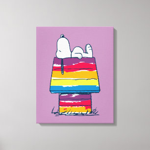 Toile Snoopy   Rainbow Dog House