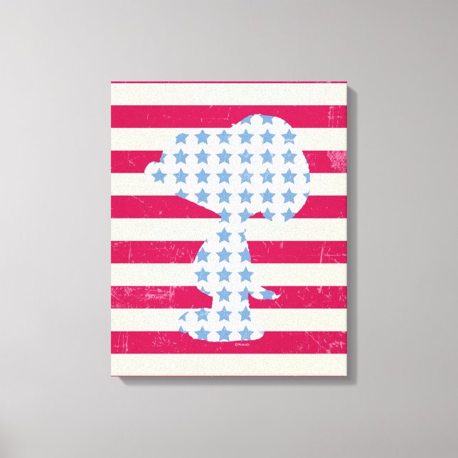 Toile Snoopy Vintage Stars & Stripes (Recto)