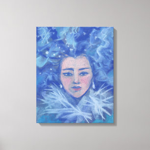 Toile Snowgirl, imaginaire art, Noël & Nouvel An