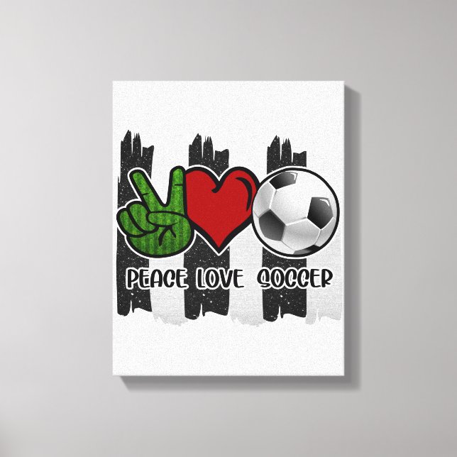 Toile Soccer paix et amour (Recto)