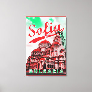 Toile Sofia, Bulgarie, Cathédrale Alexandre Nevsky, roug