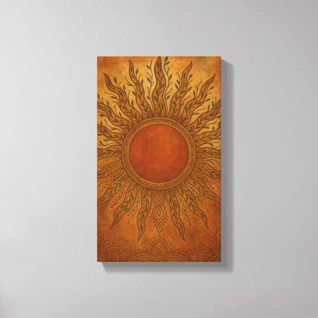 Toile Soleil Bissé Spirit - Boho Sun Canvas Wall Art (Recto)