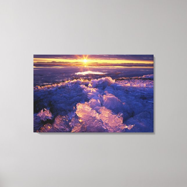Toile Soleil brillant sur la glace (Recto)