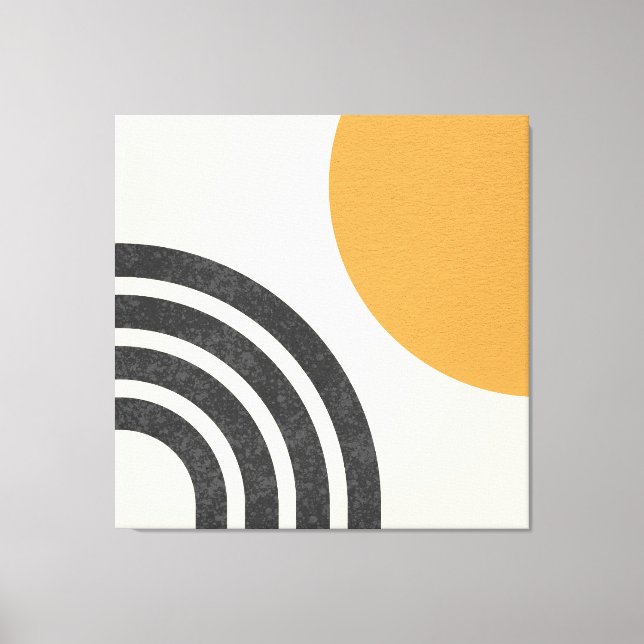 Toile Soleil et arc-en-ciel modernes du milieu du siècle (Recto)