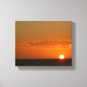 Toile Soleil sur l'eau au coucher du soleil Imprimantes 