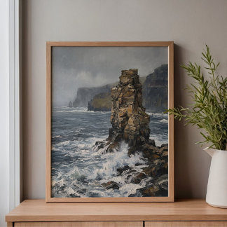 Toile Solitude des stacks des falaises de Moher