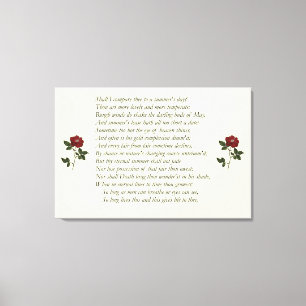 Toile Sonnet de Shakespeare # 18