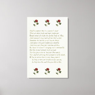 Toile Sonnet de Shakespeare # 18
