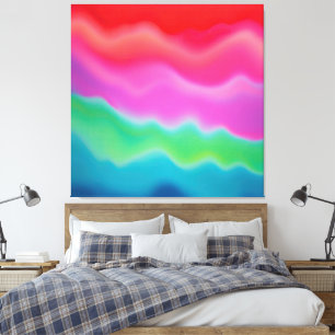 Toile "Sorbet au coucher du soleil" Art Abstrait coloré