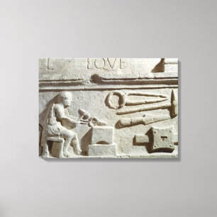 Toile Soulagement représentant un atelier de forgeron et