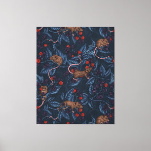 Toile Souris et mûres sur la marine
