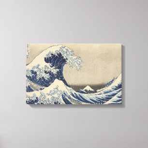 Toile Sous la vague de Kanagawa - La Grande vague