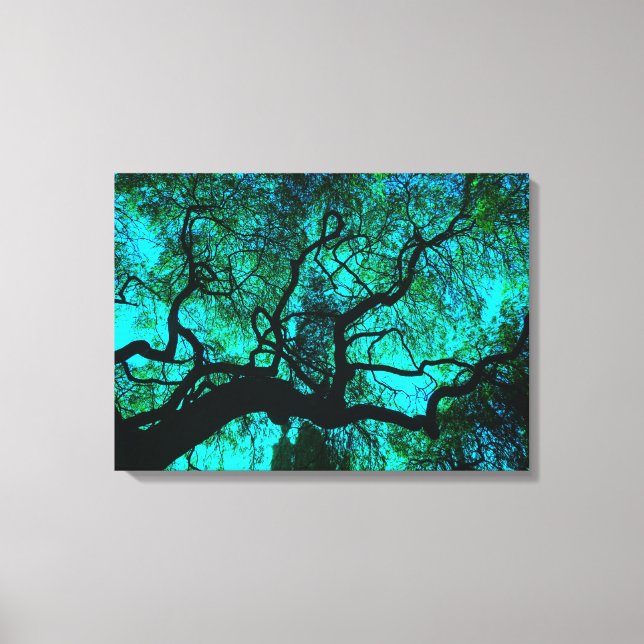Toile Sous l'arbre en Turquoise III (Recto)