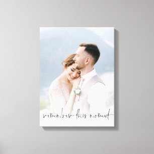 Toile Souvenez-vous de ce moment Script Couple Photo Mar