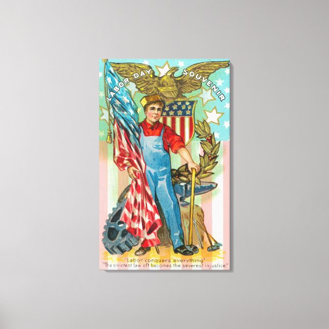 Toile Souvenir de la fête du travail (Recto)