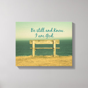 Toile Soyez calme et sachez que je suis Dieu Bible Verse