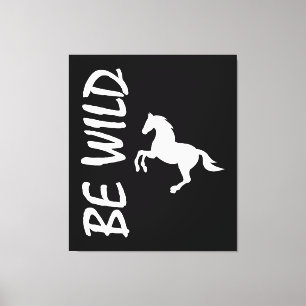 Toile Soyez un cheval blanc majestueux et sauvage