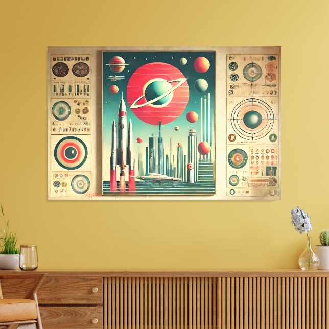 Toile Space Age Interplanetary Coordinates Alien Relic (Insitu(Salon))