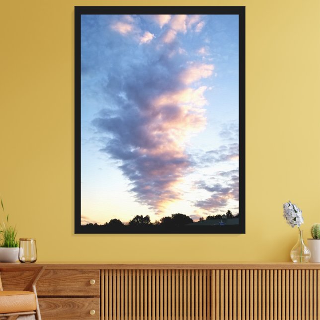 Toile Spectaculaire Nuages New Jersey Coucher de soleil (Insitu(Salon))