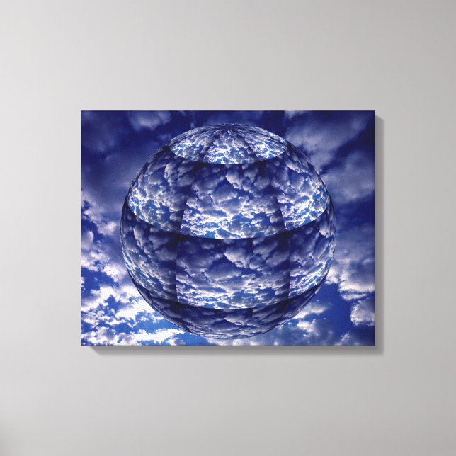 Toile Sphère 3D de nuage abstrait (Recto)