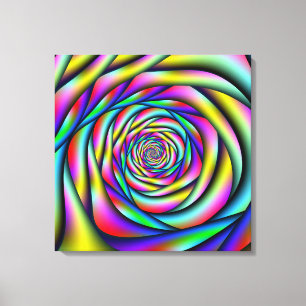 Toile Spirale arc-en-ciel