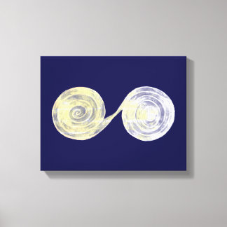 Toile Spirals White Canvas Print