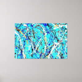 Toile SPLATTER COLORÉ LXV - Peinture d'action -Abstrait-