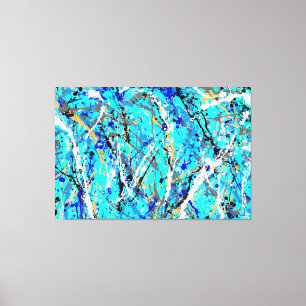 Toile SPLATTER COLORÉ LXV - Peinture d'action -Abstrait-