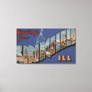 Toile Springfield, l'Illinois - grandes scènes de lettr