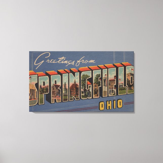 Toile Springfield, Ohio - Scènes de grandes lettres (Recto)