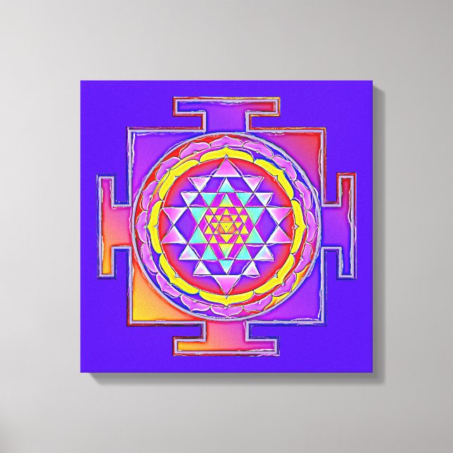 Toile Sri Yantra - Symbole hindouiste Design 1 (Recto)