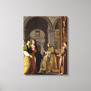 Toile St Clare recevant le voile de St Francis
