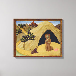 Toile St Jerome avec le lion, 1436 (tempera sur le