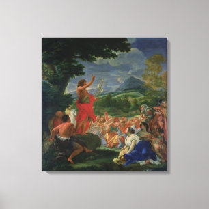 Toile St John la prédication de baptiste, peinte avant
